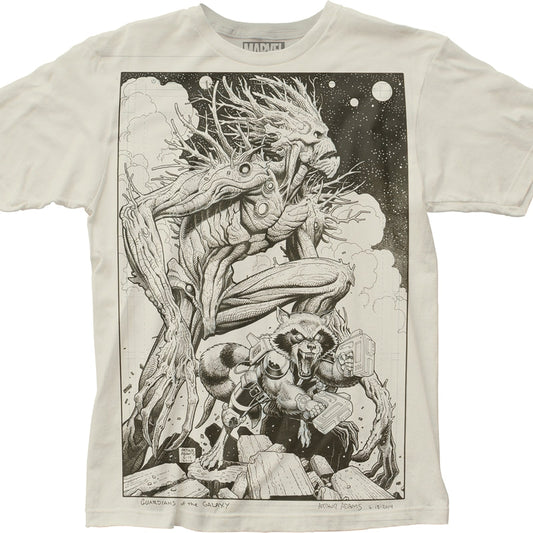 Classic Groot and Rocket Raccoon Guardians of the Galaxy T-Shirt
