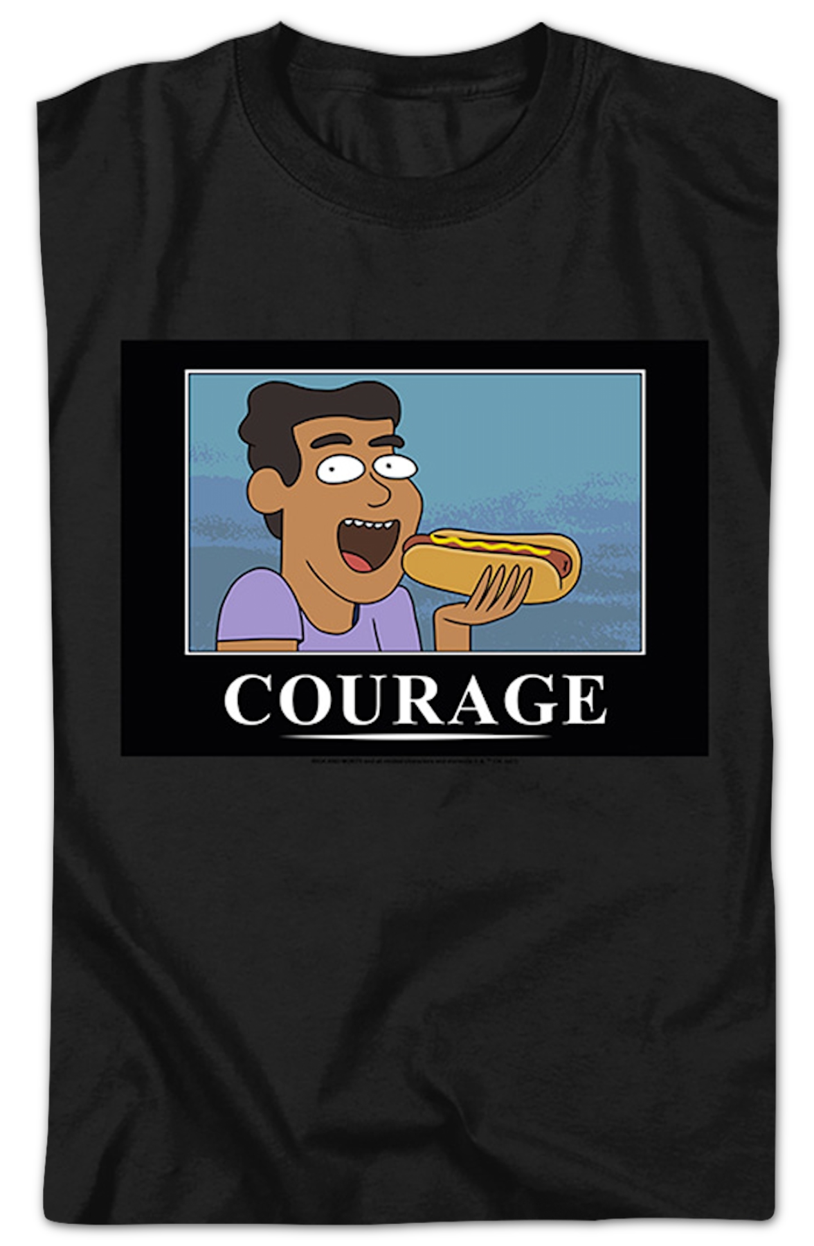 Courage Poster Rick And Morty T-Shirt