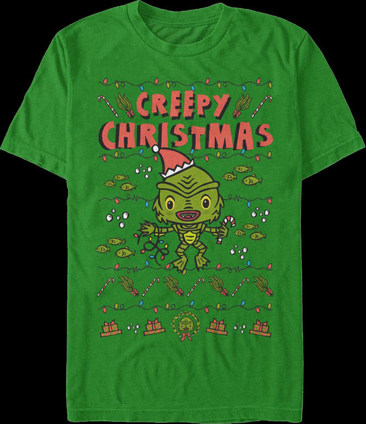 Creepy Christmas Creature From The Black Lagoon T-Shirt