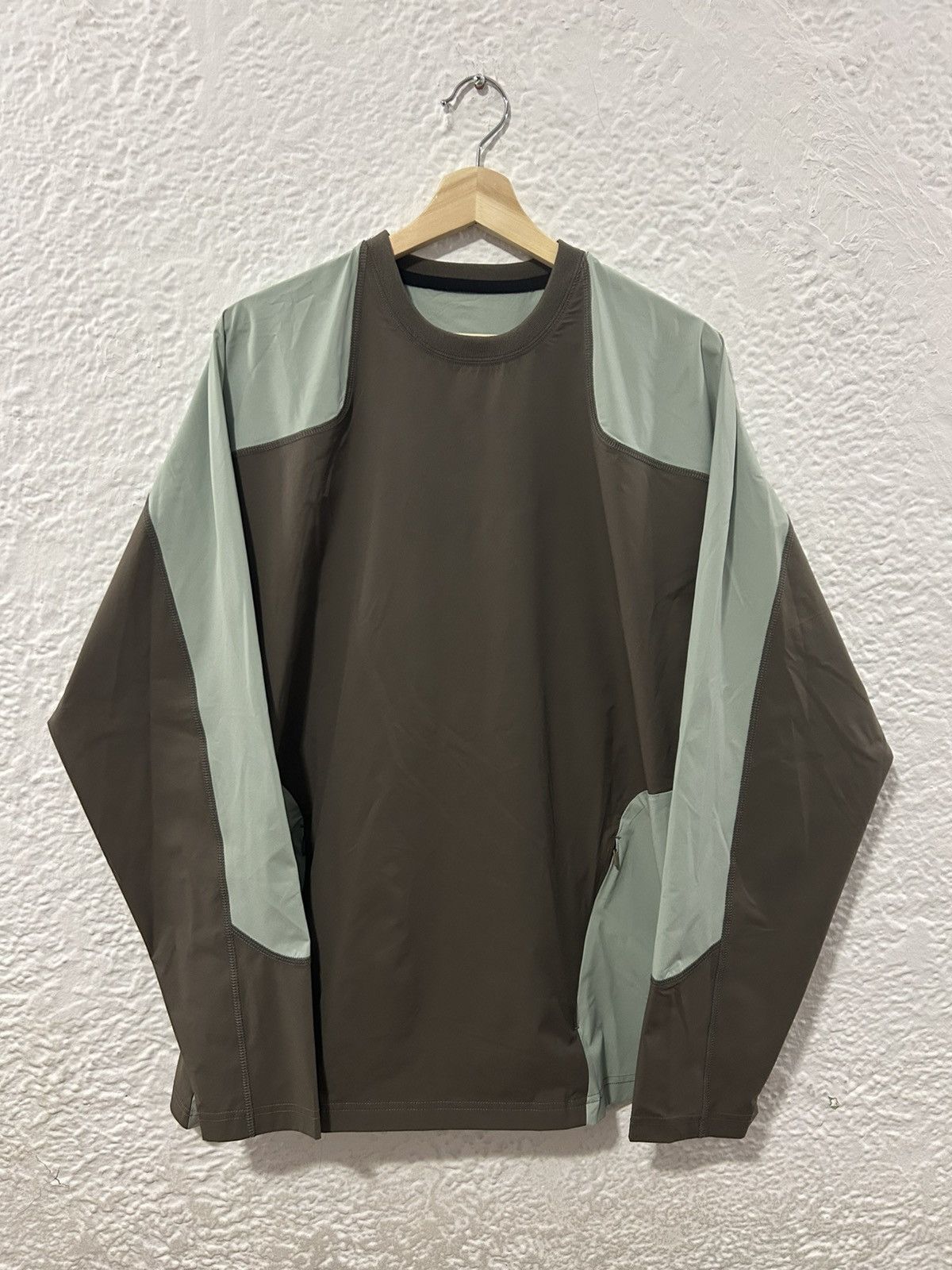Kith K Tech Long Sleeve Slate Pocketed Pullover Shirt Sample