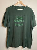 Rare Vintage Code Monkey Tech Coding Grail T Shirt