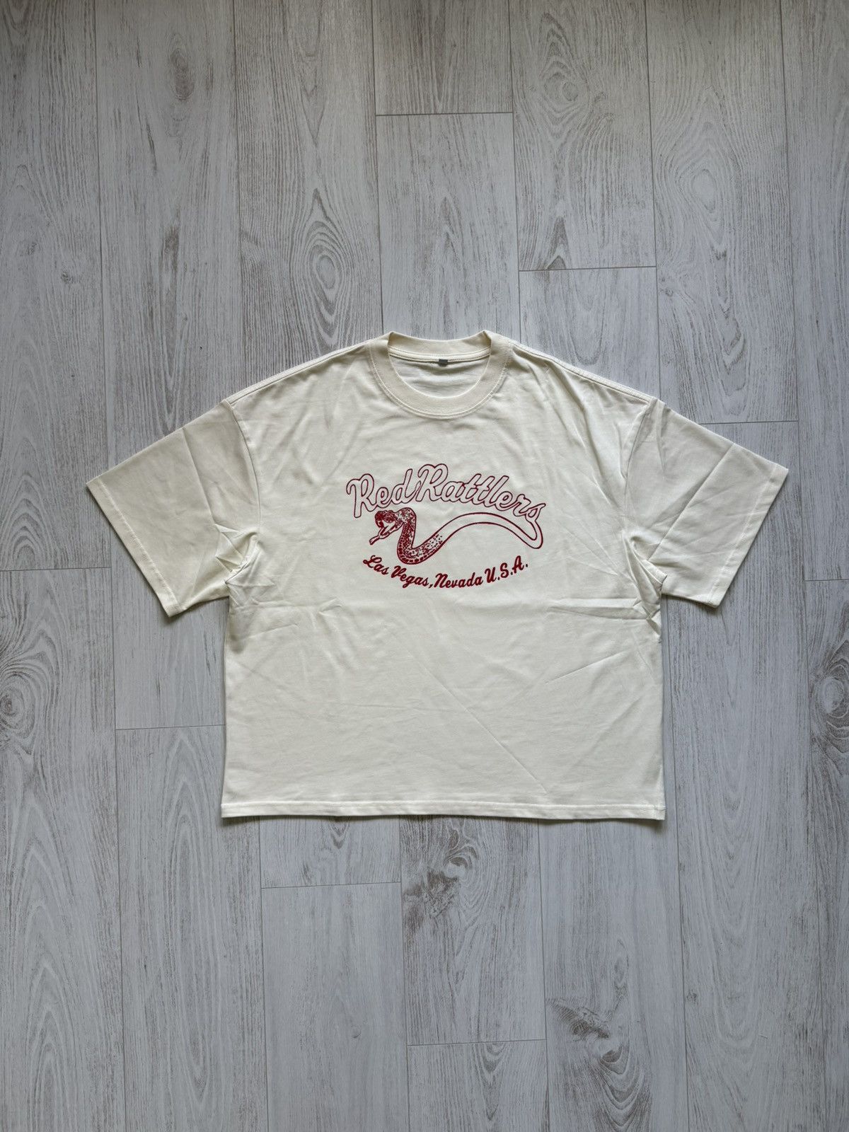 Other Red Rattlers Snake Usa Retro Boxy T Shirt Custom Creme L