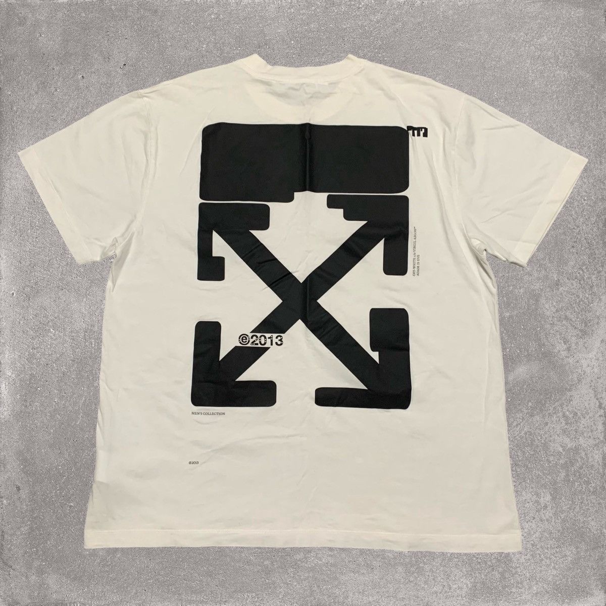White Off White Large Tech Marker White Tee Adam Is Eve Virgil