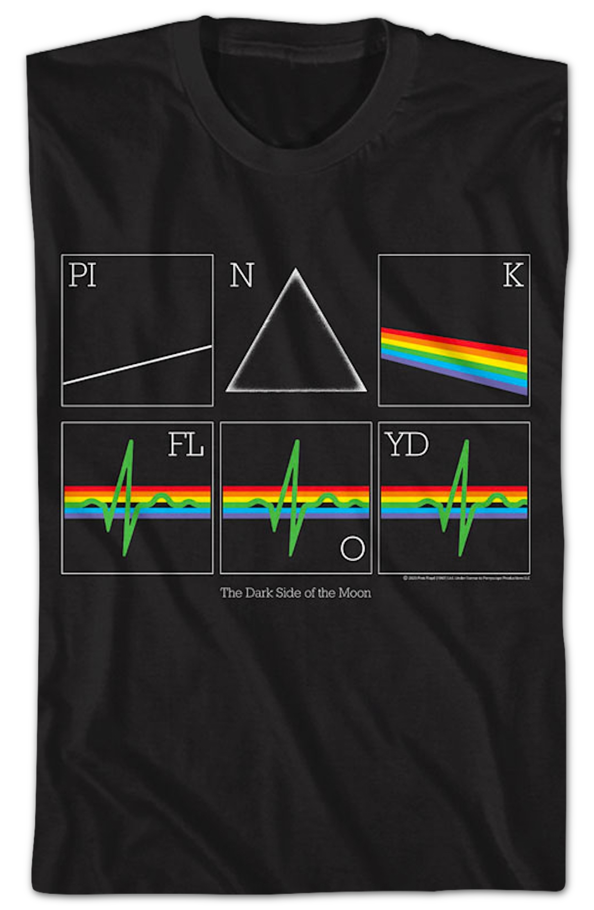 Dark Side of the Moon Heart Rate Pink Floyd T-Shirt