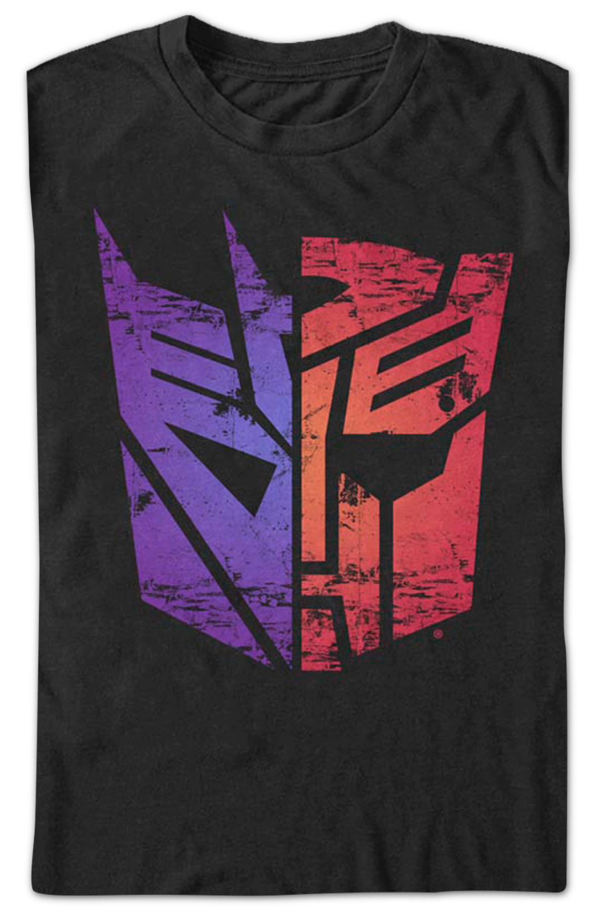 Decepticons Autobots Split Logos Transformers T-Shirt