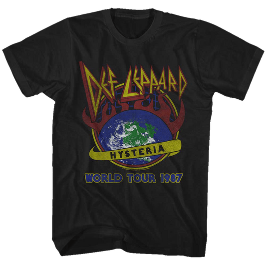 Def Leppard Hysteria World 1987 Tour T-Shirt