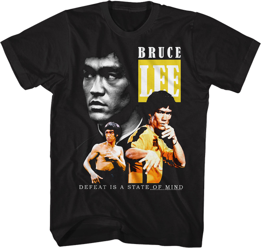 Defeat Is A State Of Mind Collage Bruce Lee T-Shirt