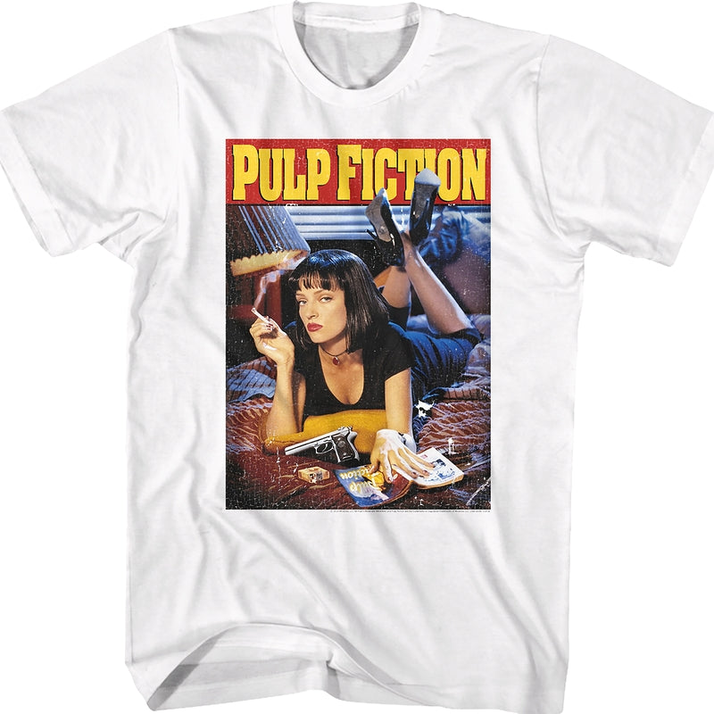 Distressed Movie Poster Pulp Fiction T-Shirt