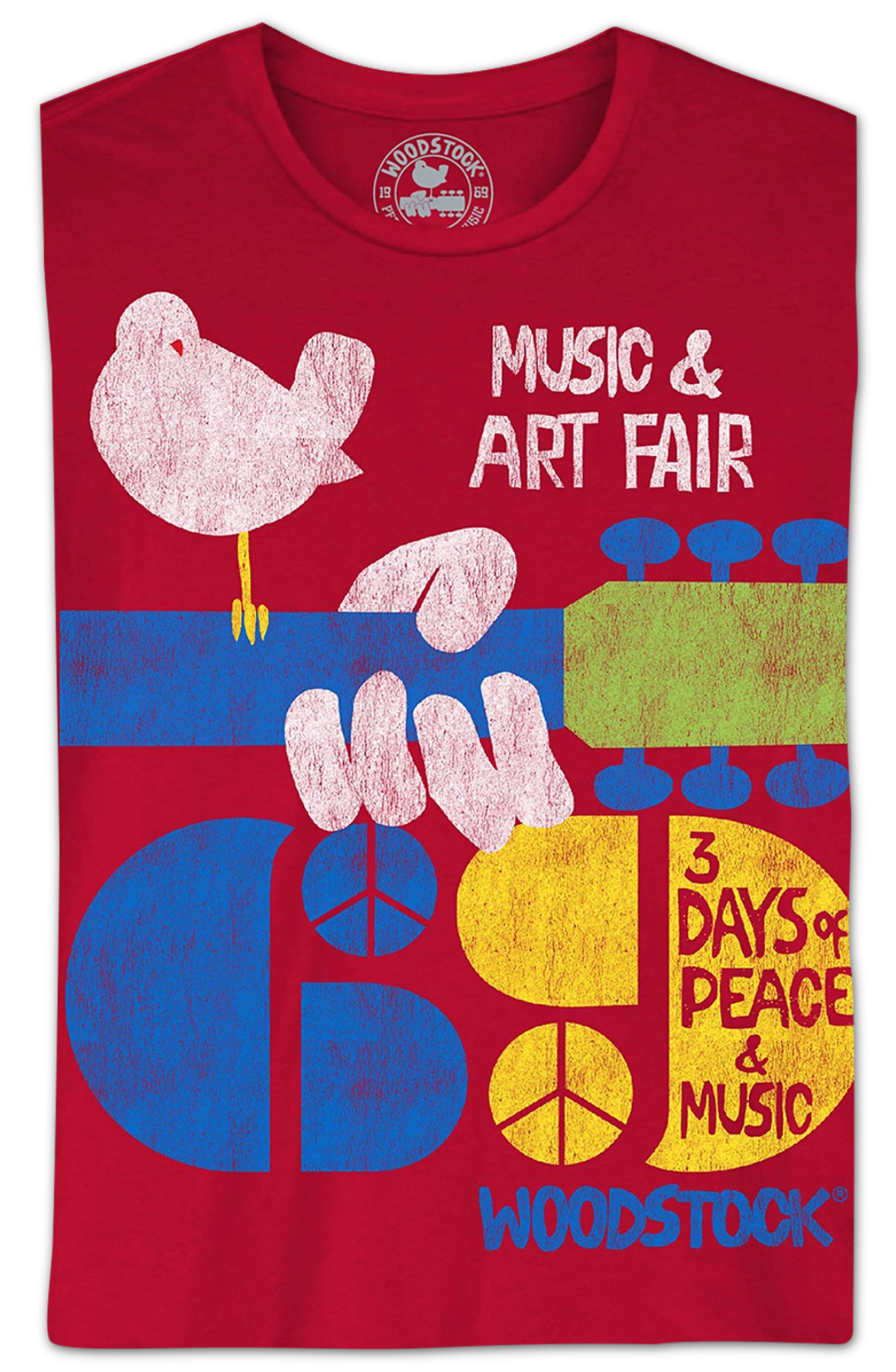 Distressed Poster Woodstock T-Shirt