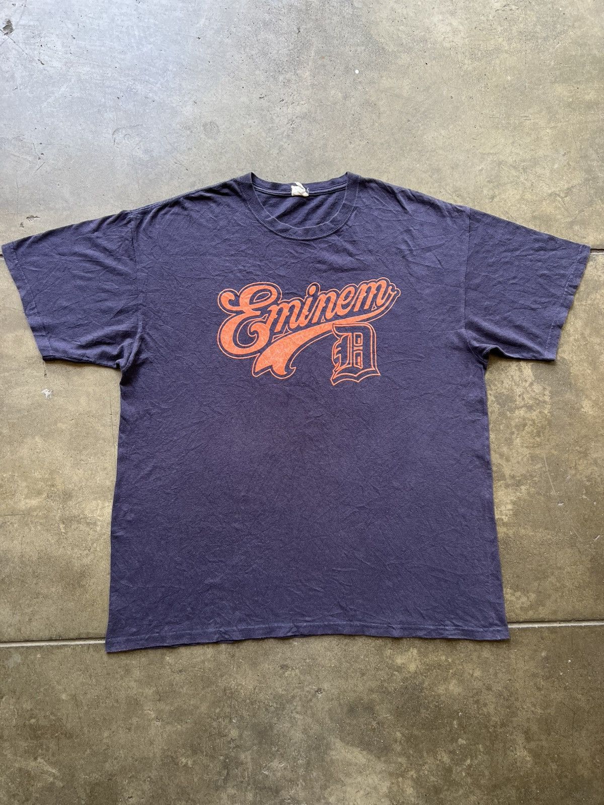 00s Y2k Eminem Detroit Tigers 8 Mile Rap Tee Shirt D12 Nas