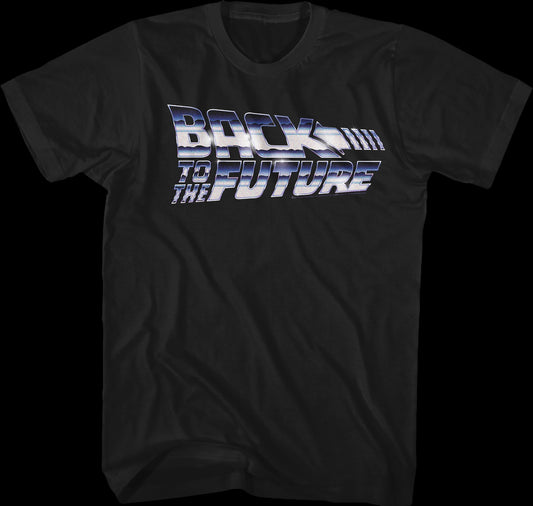 Faux Chrome Logo Back To The Future T-Shirt