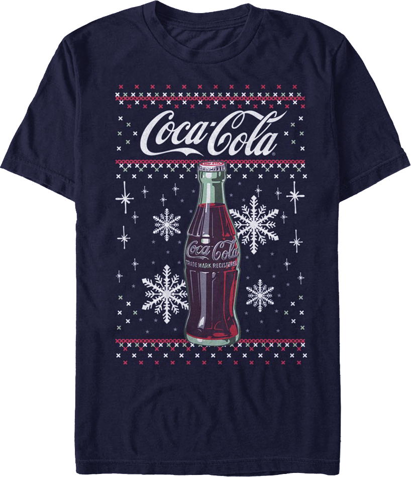 Faux Ugly Christmas Sweater Coca-Cola T-Shirt