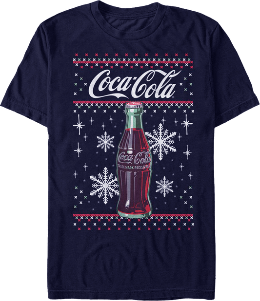 Faux Ugly Christmas Sweater Coca-Cola T-Shirt