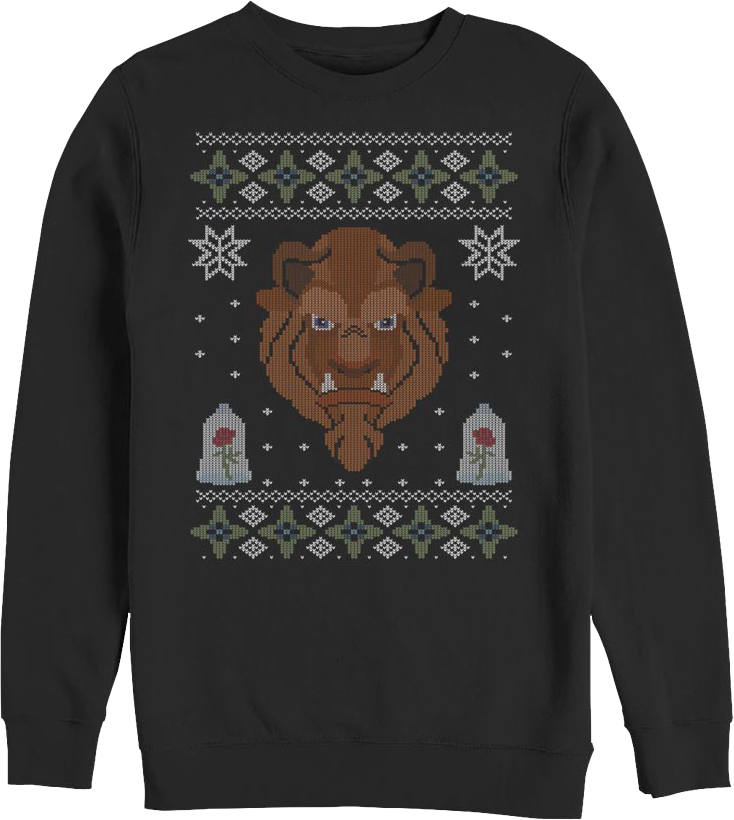 Faux Ugly Knit Beauty and the Beast Sweatshirt