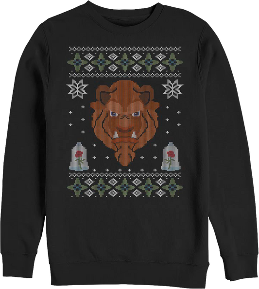 Faux Ugly Knit Beauty and the Beast Sweatshirt