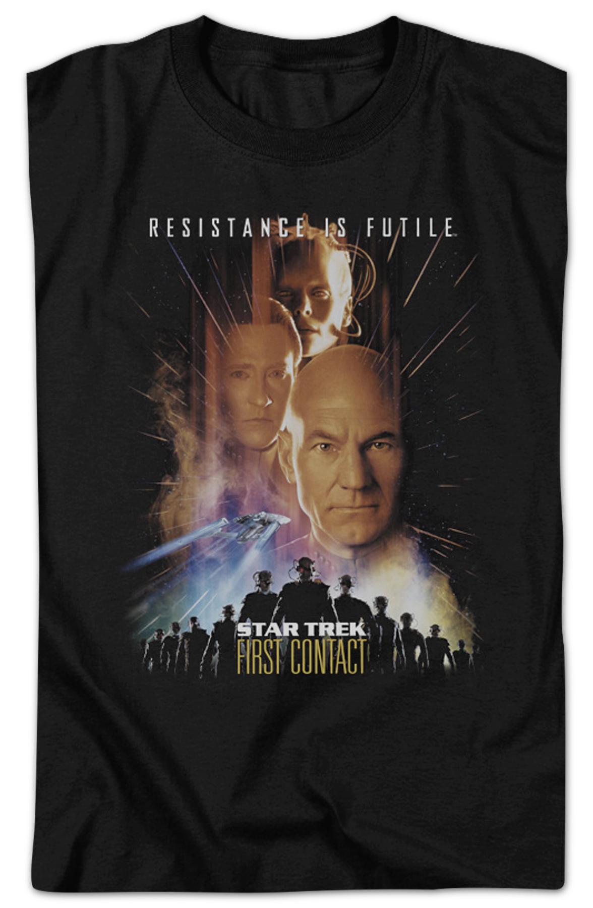 First Contact Poster Star Trek T-Shirt