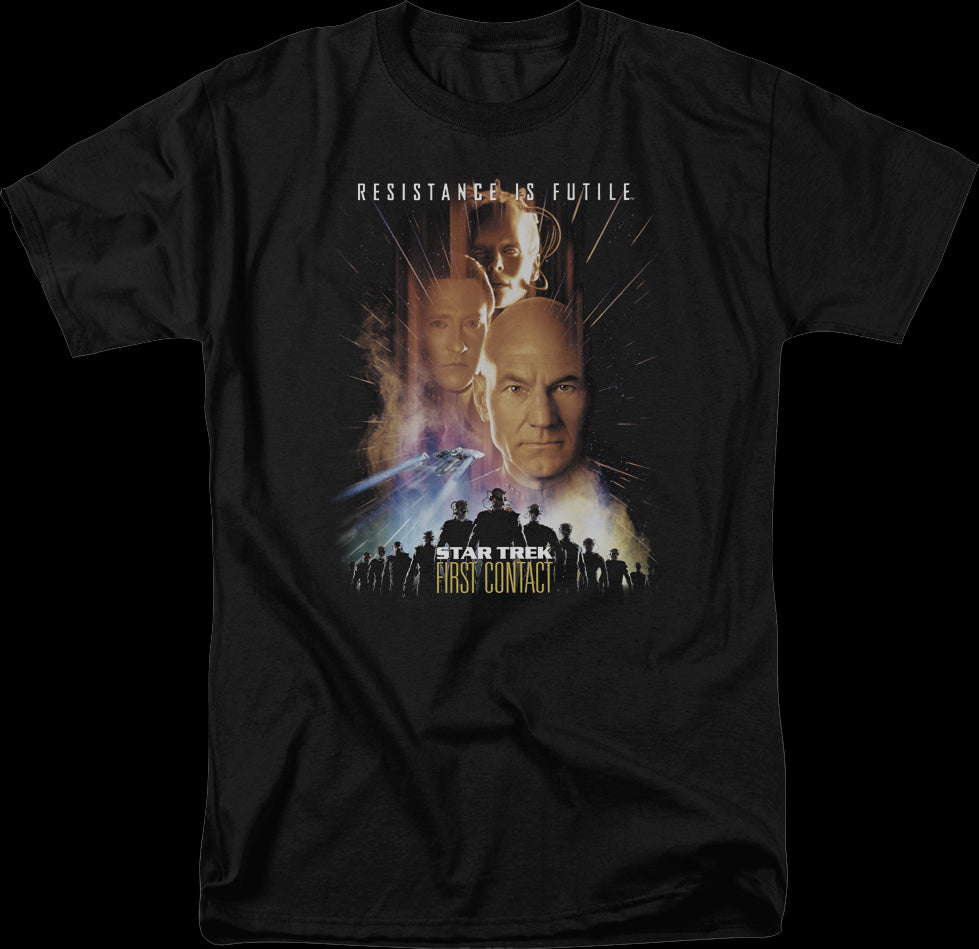 First Contact Poster Star Trek T-Shirt