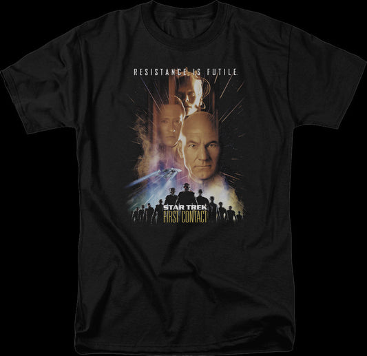 First Contact Poster Star Trek T-Shirt