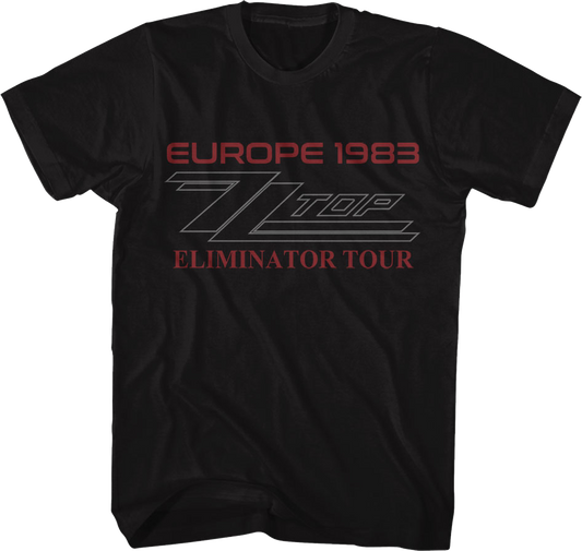 Front & Back Europe 1983 Eliminator Tour ZZ Top T-Shirt