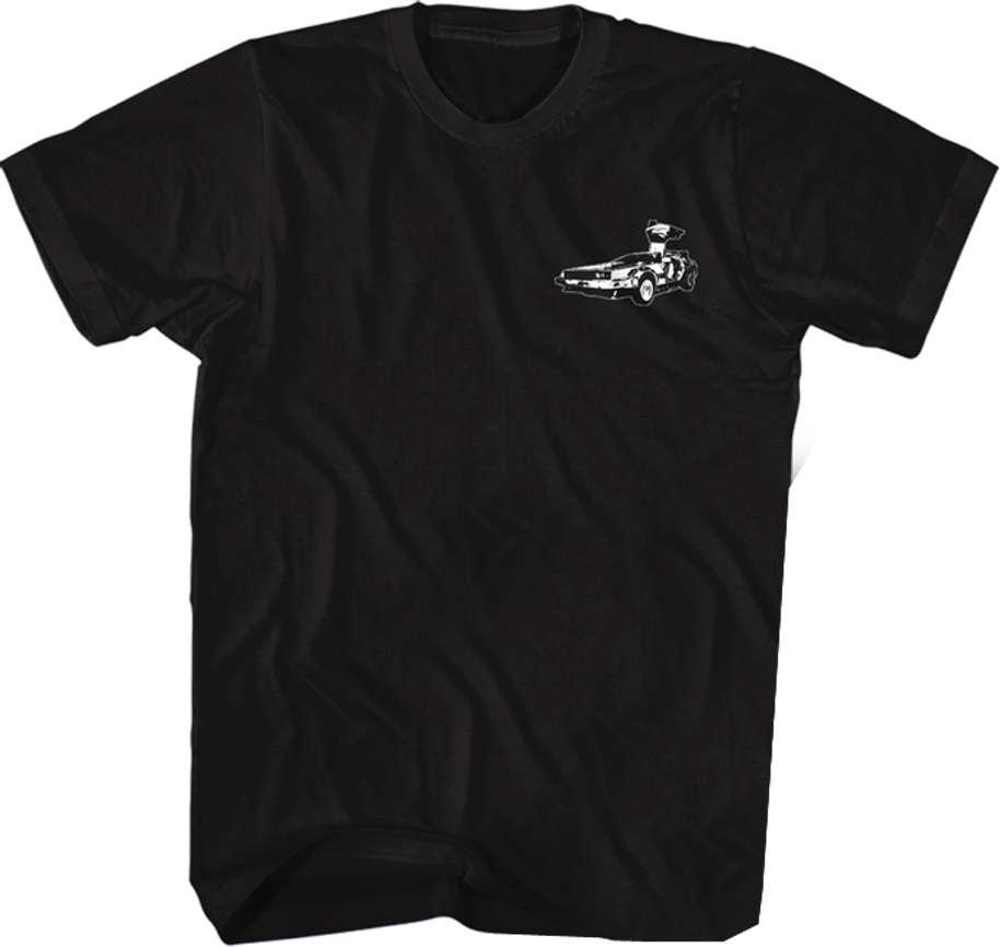 Front & Back We Don't Need Roads Back To The Future T-Shirt