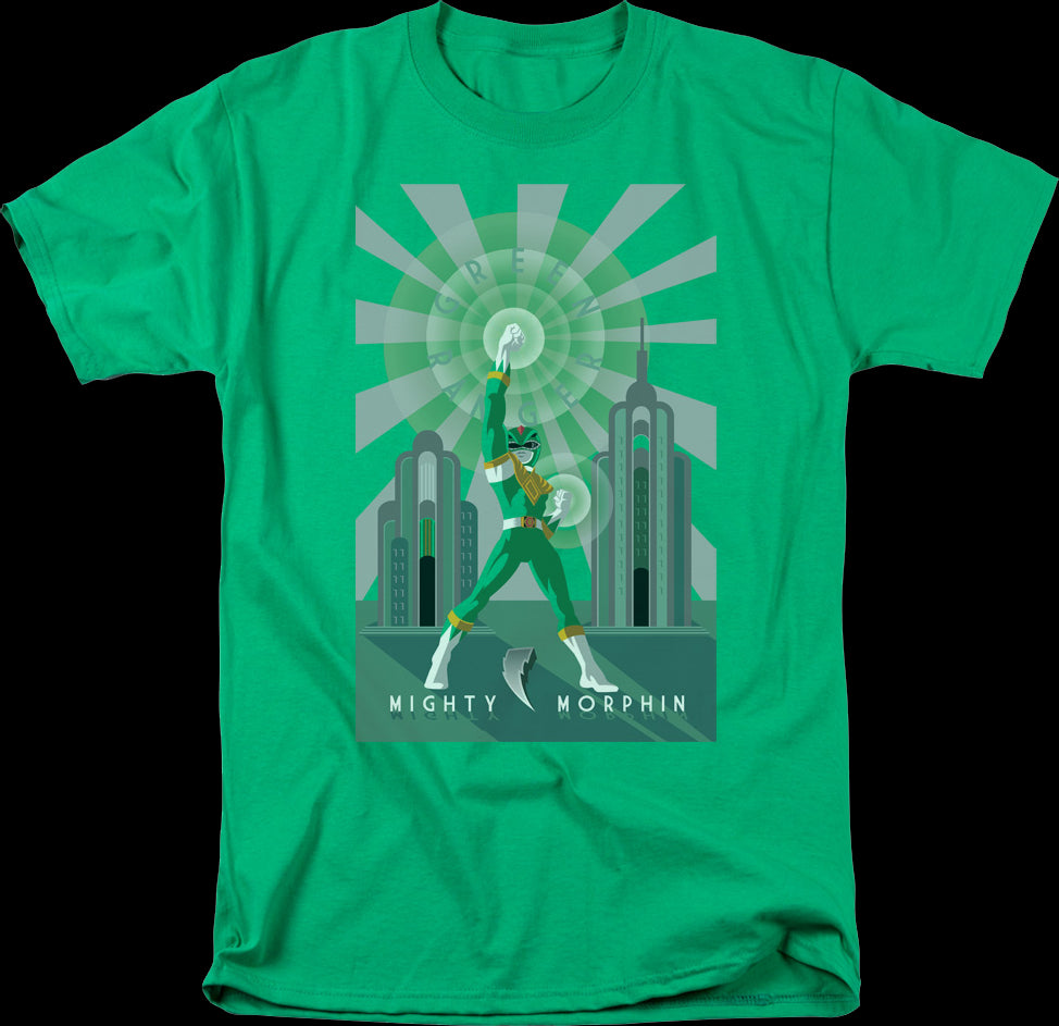 Green Ranger Poster Mighty Morphin Power Rangers T-Shirt