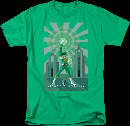 Green Ranger Poster Mighty Morphin Power Rangers T-Shirt