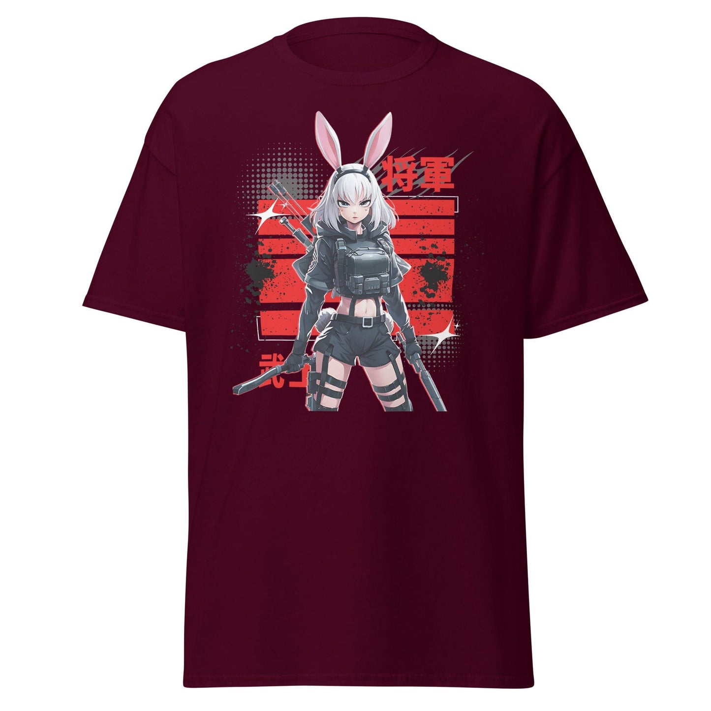 Harajuku Anime Bunny Girl Cyberpunk Warrior T-Shirt