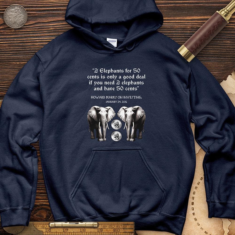 2 Elephants for 50 Cents Hoodie