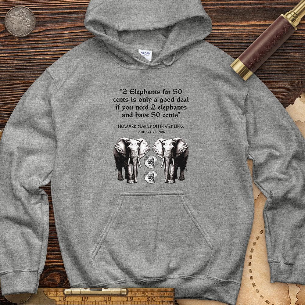 2 Elephants for 50 Cents Hoodie