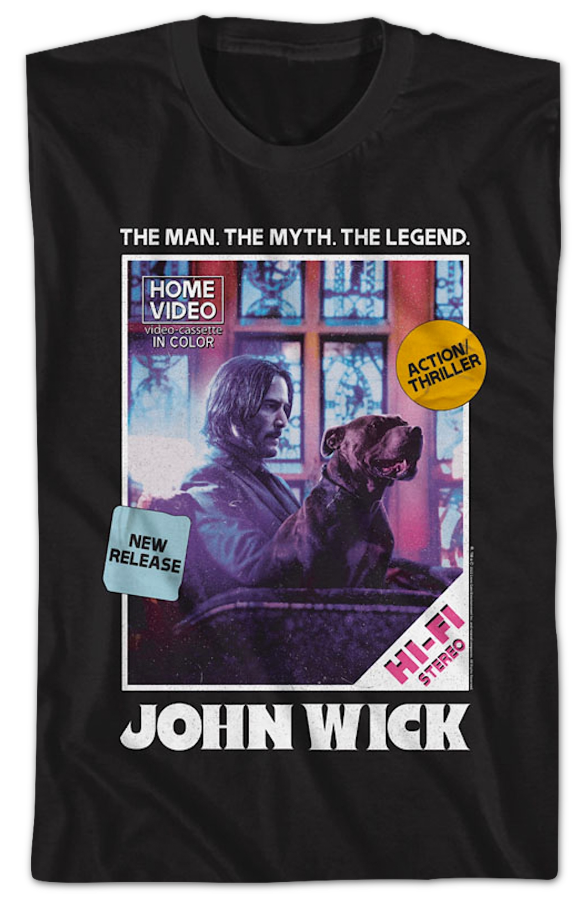 Home Video Cover John Wick T-Shirt