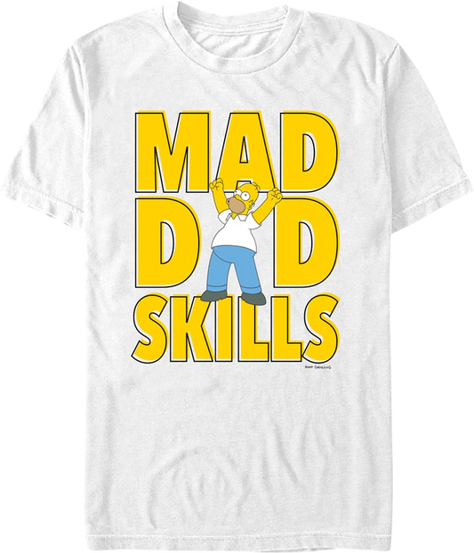 Homer Simpson Mad Dad Skills Simpsons T-Shirt
