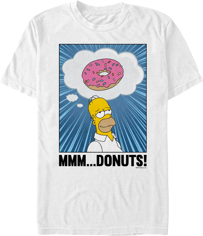 Homer Simpson Mmm Donuts Simpsons T-Shirt