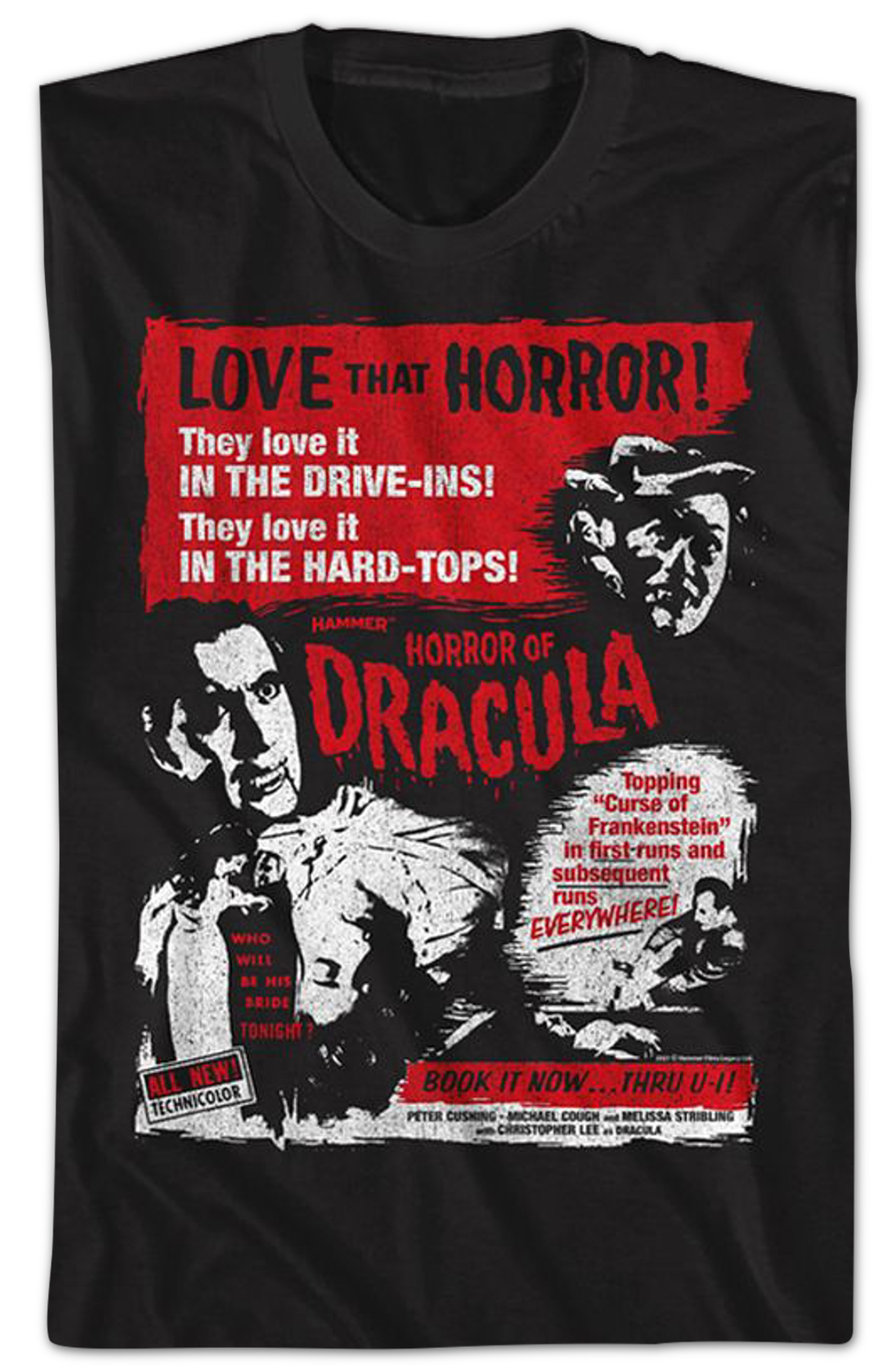 Horror of Dracula Poster Hammer Films T-Shirt
