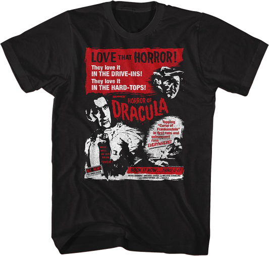 Horror of Dracula Poster Hammer Films T-Shirt