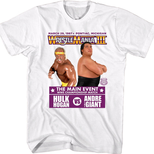 Hulk Hogan vs Andre The Giant WrestleMania III T-Shirt