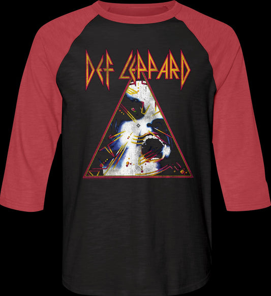 Hysteria Def Leppard Raglan Baseball Shirt