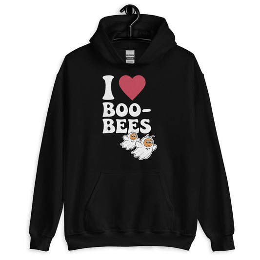 I Heart Boo Bees Funny Halloween Unisex Pullover Hoodie