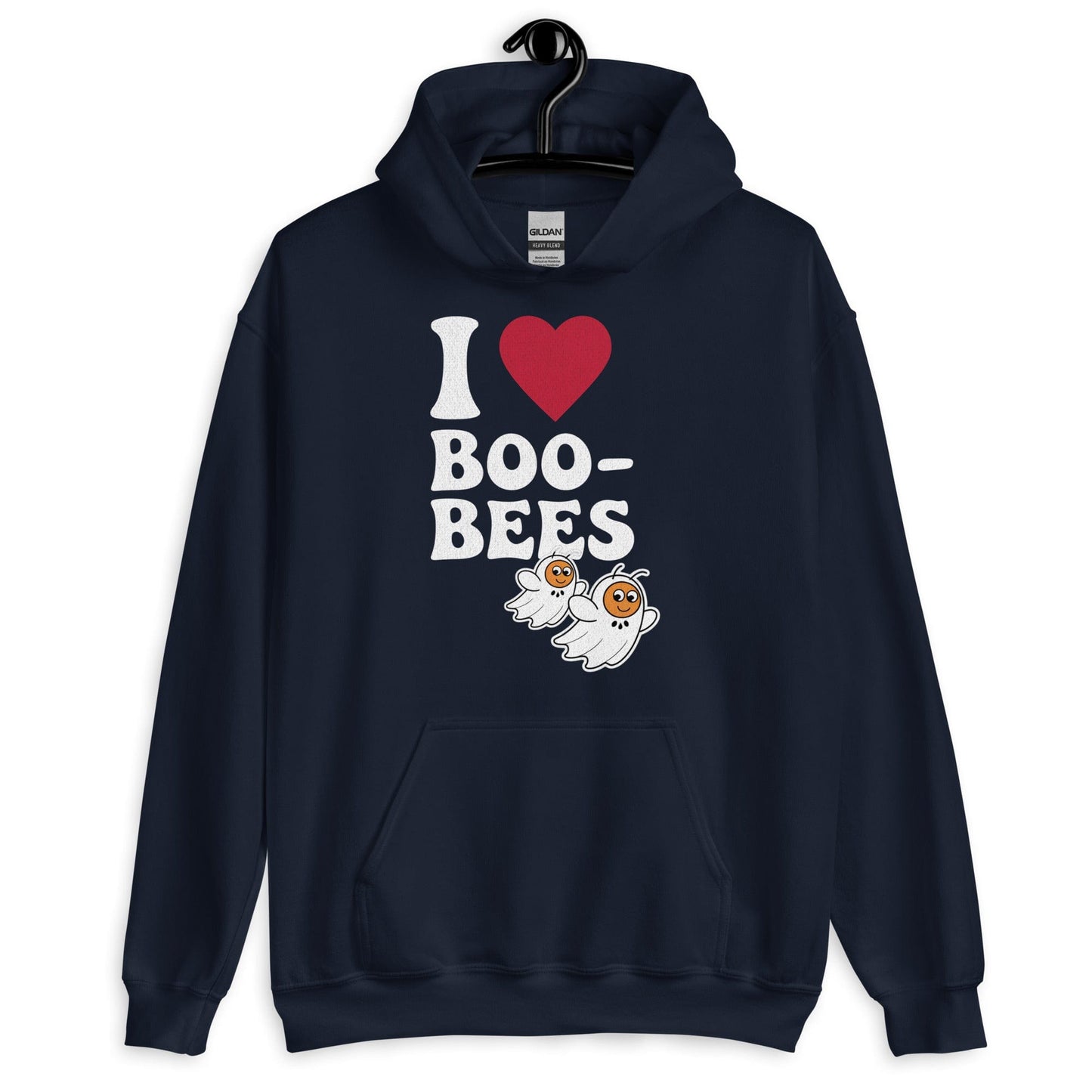 I Heart Boo Bees Funny Halloween Unisex Pullover Hoodie