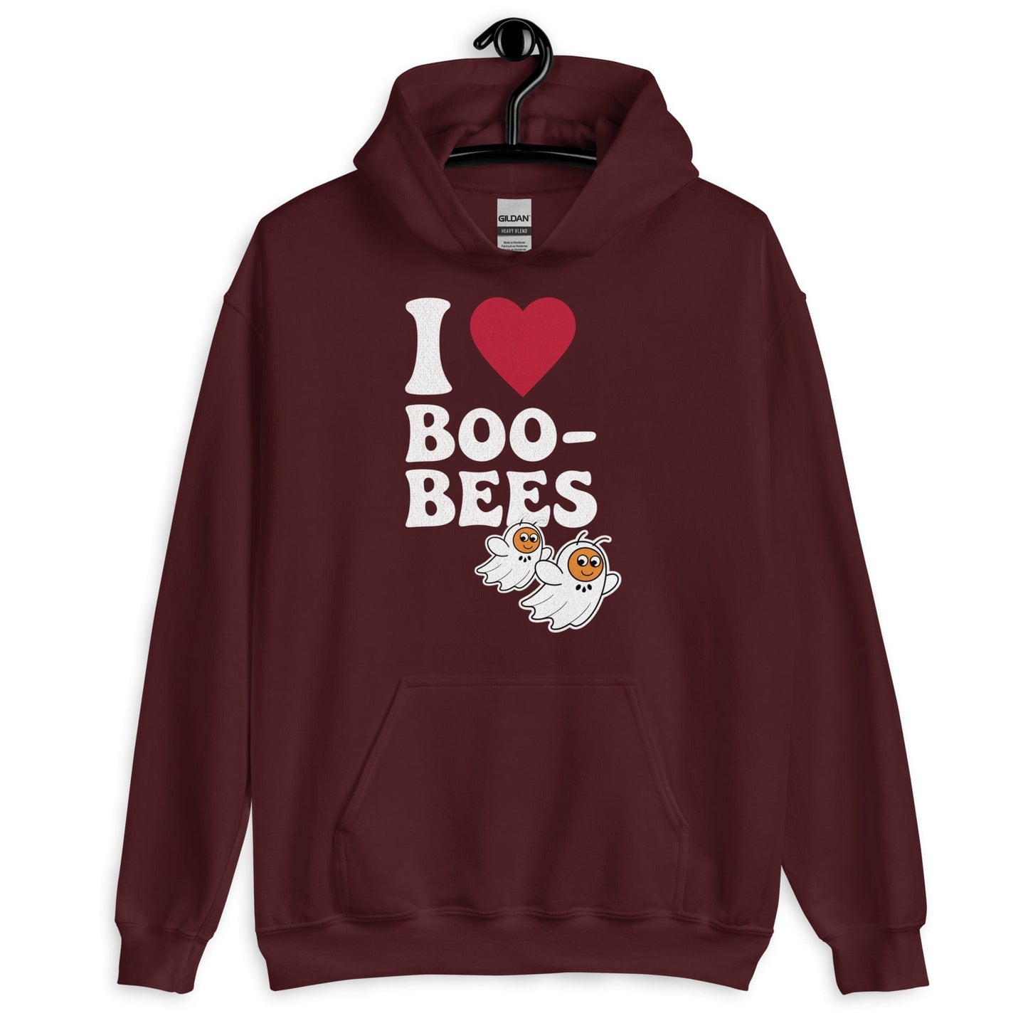 I Heart Boo Bees Funny Halloween Unisex Pullover Hoodie