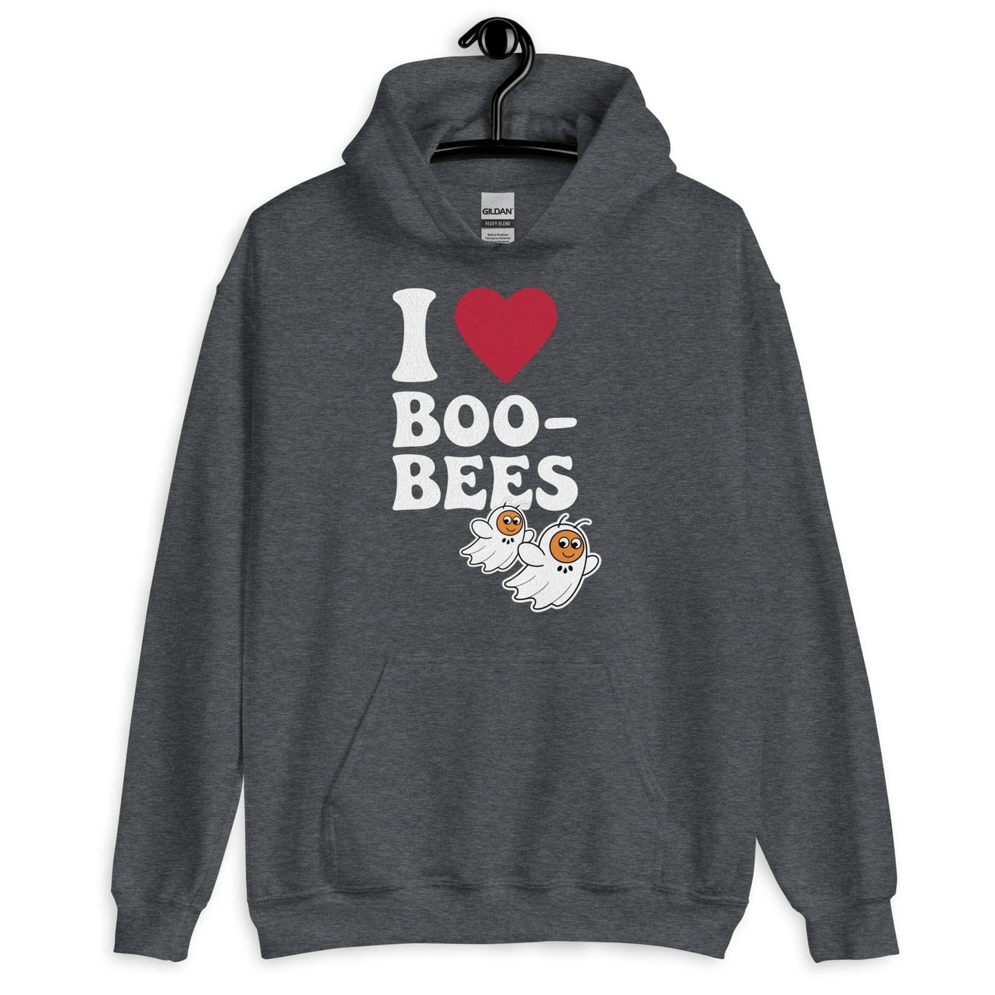 I Heart Boo Bees Funny Halloween Unisex Pullover Hoodie