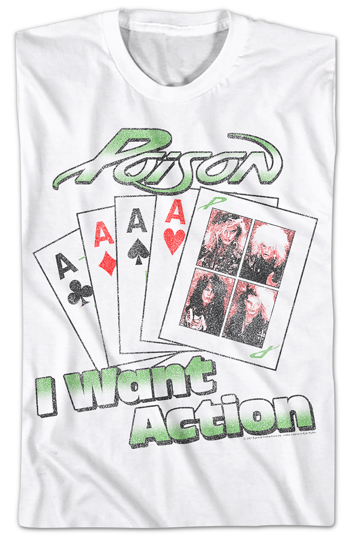 I Want Action Playing Cards Poison T-Shirt