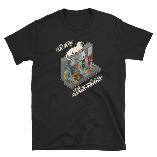 Cat on Analog Modular Synth Funny synthesizer T-Shirt