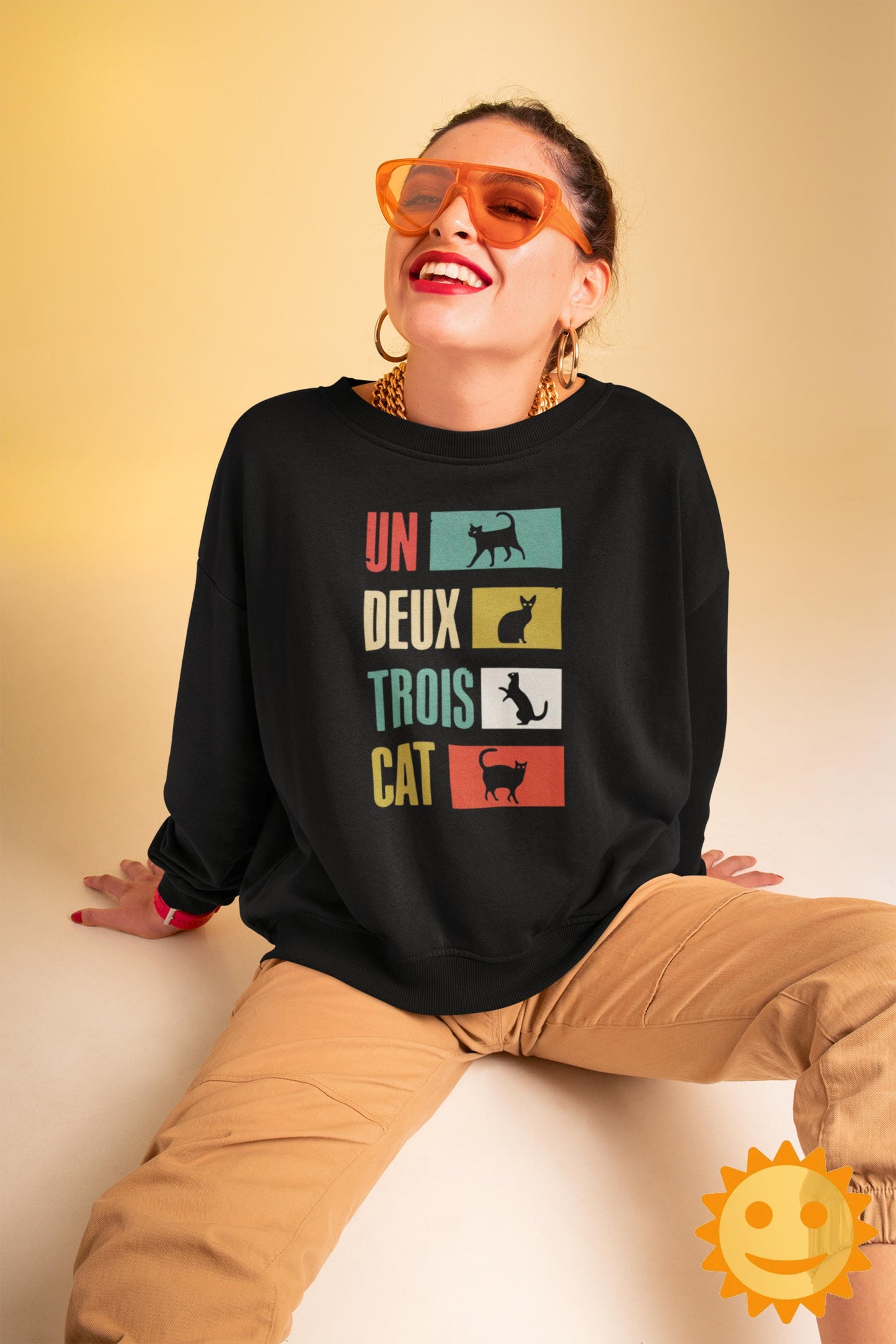 Un Deux Trois Cat Vintage T-Shirt, Funny Black Cat Shirt, Cat Shirt, Cat Lovers Shirt, Black Cat Shirt, Cat Vintage Shirt, Pet Lovers Shirt