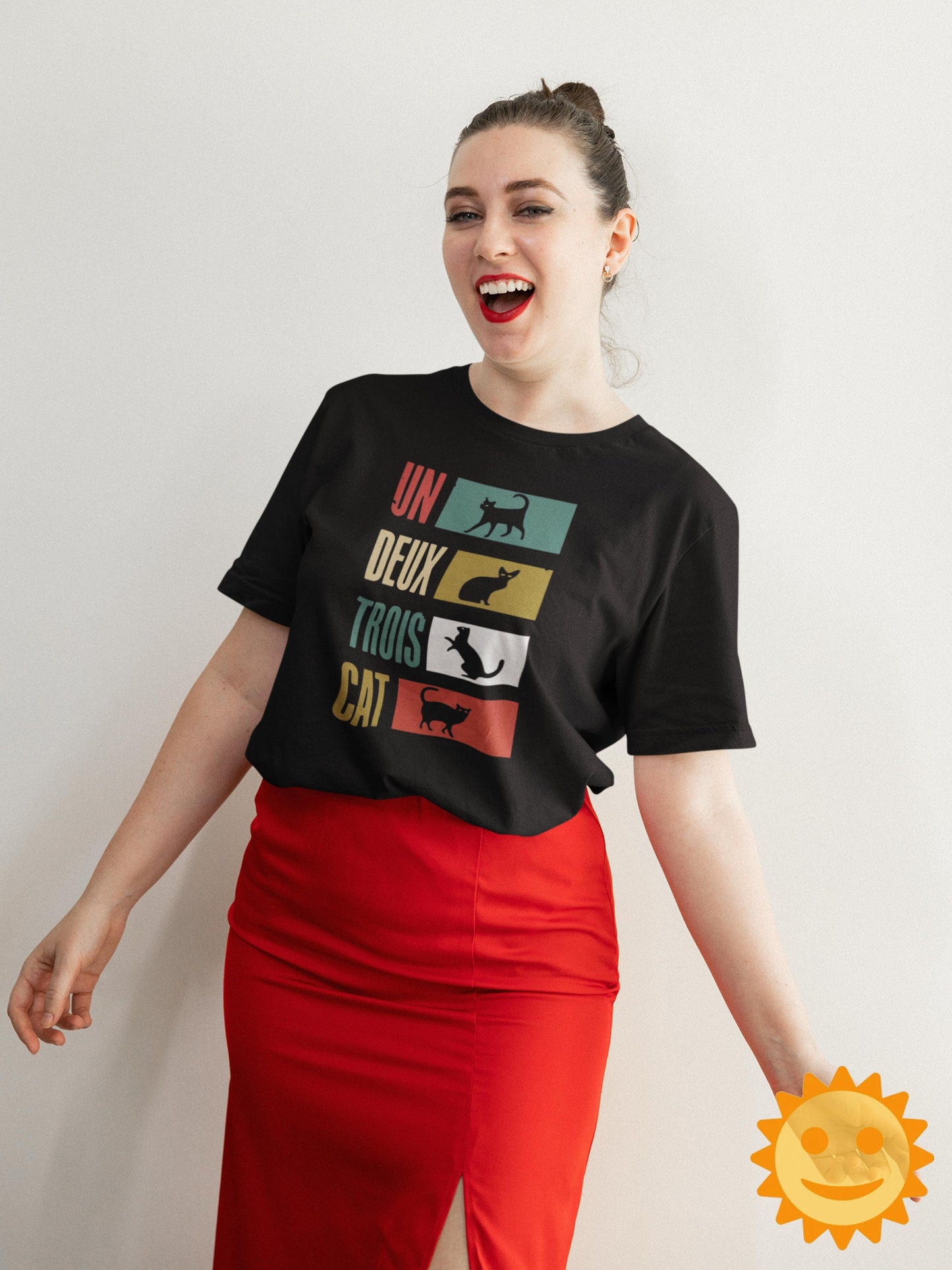 Un Deux Trois Cat Vintage T-Shirt, Funny Black Cat Shirt, Cat Shirt, Cat Lovers Shirt, Black Cat Shirt, Cat Vintage Shirt, Pet Lovers Shirt