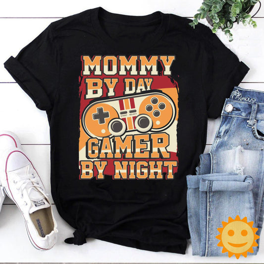 Mommy By Day Gamer By Night Vintage T-Shirt, Mothers Day Shirt, Mother's Day Shirt, Mom Shirt, Funny Mom Shirt, Mom Lovers Shirt