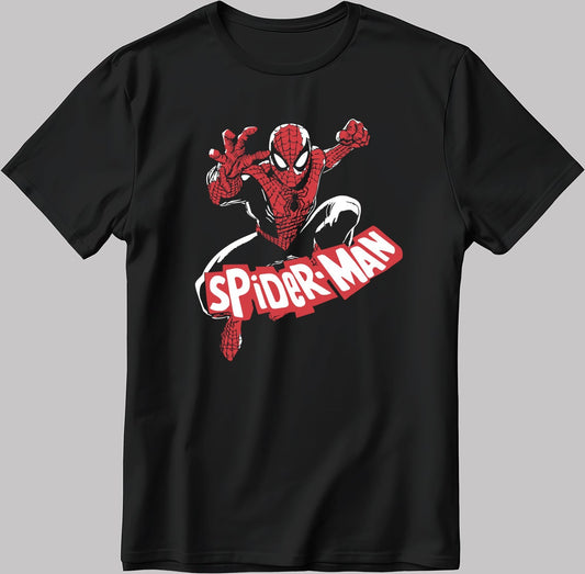 Spider Man Cool Poster Short Sleeve White-Black Men's / Women's T Shirt U460
