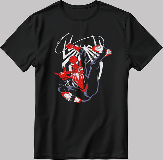 Spider Man Cool Poster Short Sleeve White-Black Men's / Women's T Shirt U136