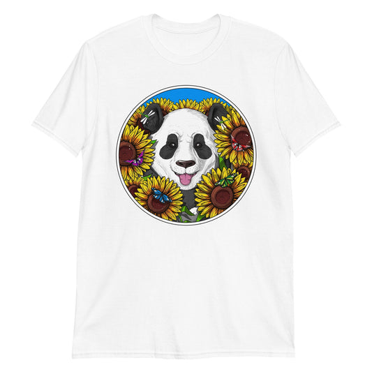 Panda Bear T-Shirt, Sunflowers Unisex Shirt, Funny Panda Tee, Panda Clothes, Cute Panda Clothing, Panda Apparel, Panda Outfit, Panda Gifts
