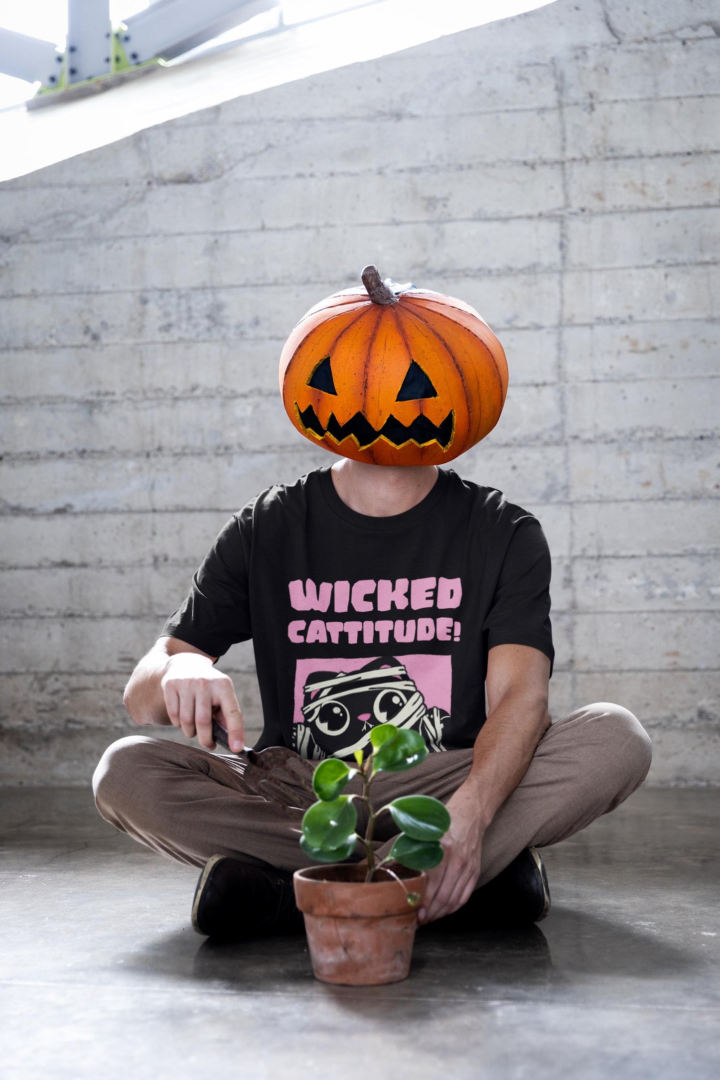 Wicked Cattitude T-Shirt | Cat Halloween Shirt, Cute Halloween Shirt, Spooky Season Tee, Pastel Goth, Funny Cat Shirt, Trick or Treat Shirt