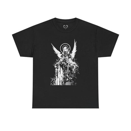 Chrome Angel Anime Shirt | Death Metal Tshirt | Unisex Tees | Streetwear Clothing | Graphic Tee | Black and White Tee | Anime | Japanese Art